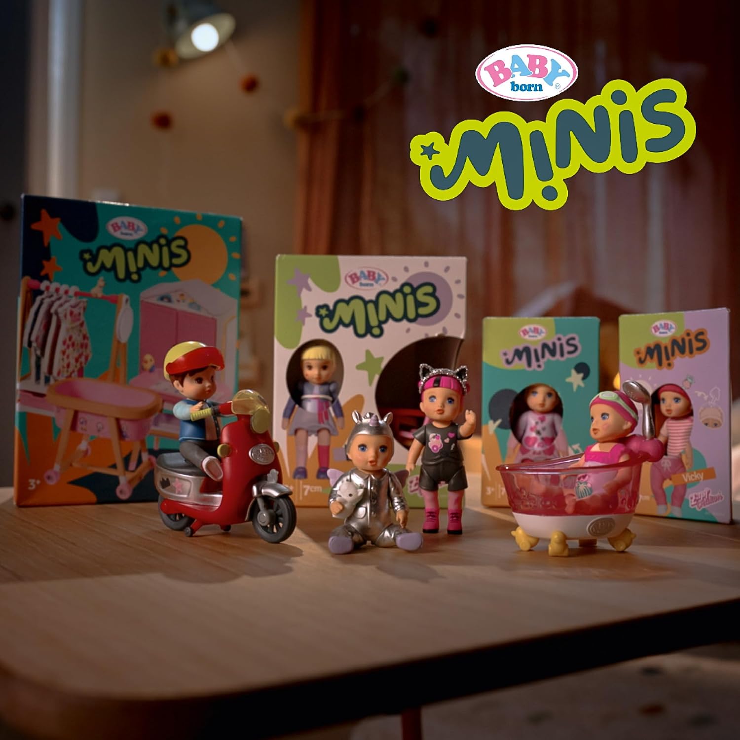Thumbnail 6 de BABY born Minis Scooter-Spielset mit Simon-Puppe, Roller und Helm (906118) von Zapf Creation