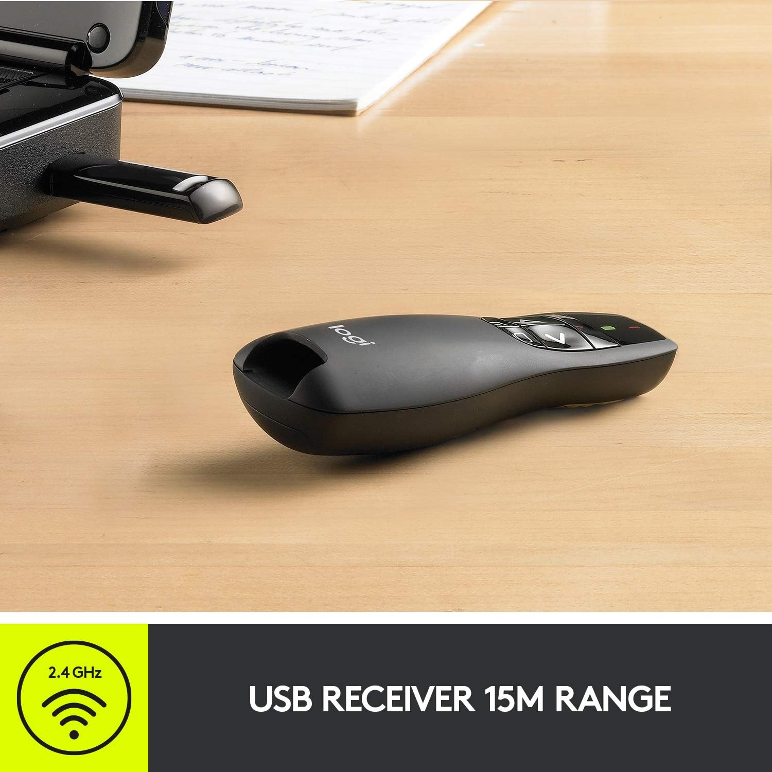 Detalle 1 de Logitech R400 910-001354 Wireless Presenter with Red Laser and USB Receiver