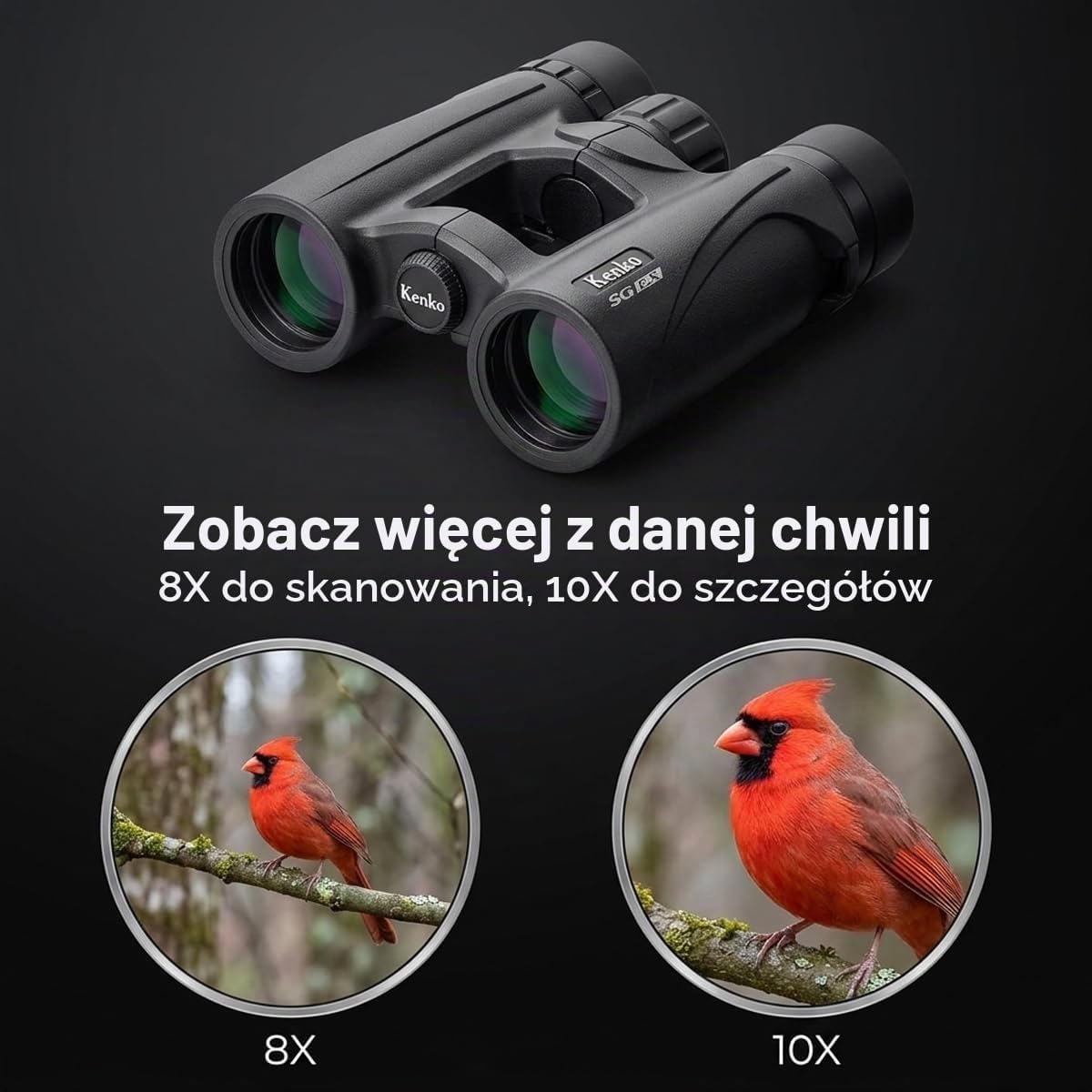 Detalle de Kenko SG EX 10x34 OP WP – lornetka dachowa z powłoką wielowarstwową