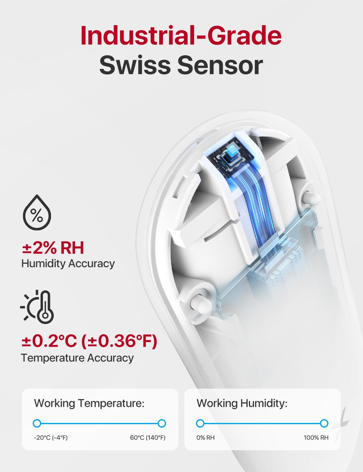 Detalle 2 de X-Sense SBS50 WiFi Hygrometer Thermometer 4-pack 🌡