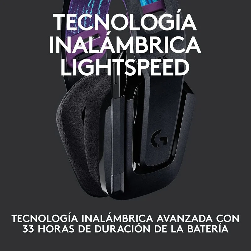 Detalle 2 de Logitech G535 Auriculares Gaming Inalámbricos Negros para PC y Consolas