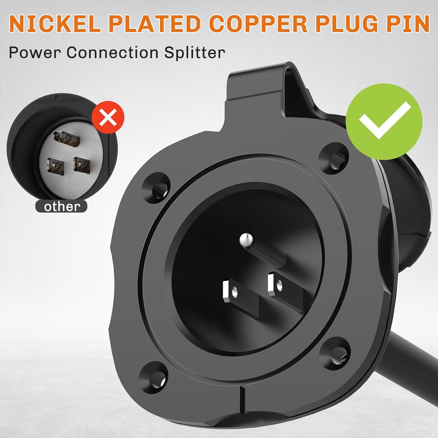 Thumbnail 2 de WELLUCK RV Shore Power Inlet 15A Plug