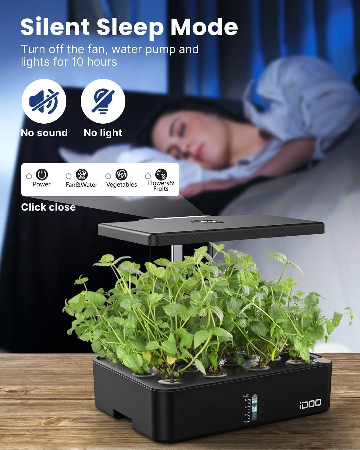 Thumbnail 6 de iDOO Smart Garden con lámpara LED y temporizador 🌱