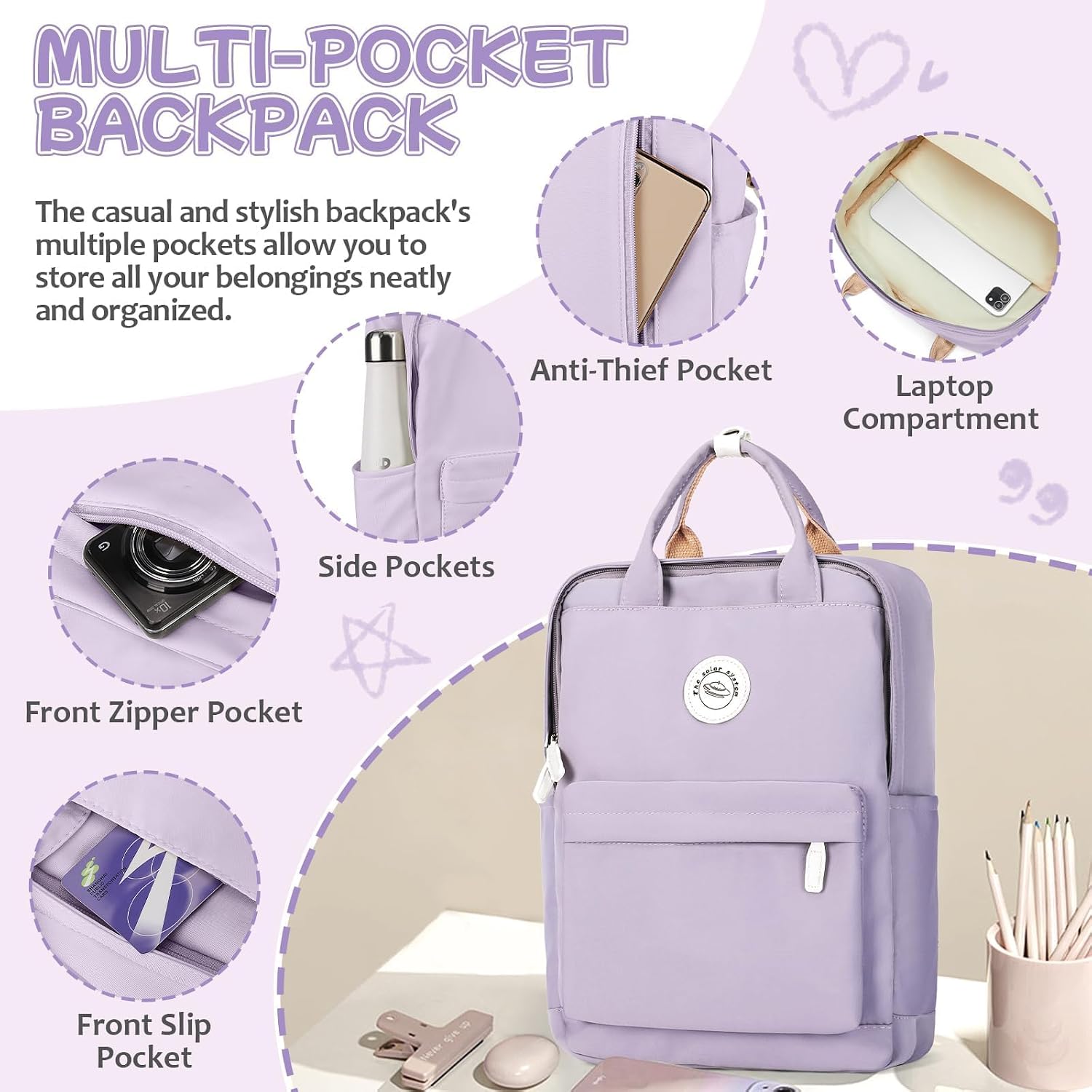 Thumbnail 4 de HYC00 Schultasche Schulrucksack 12 L