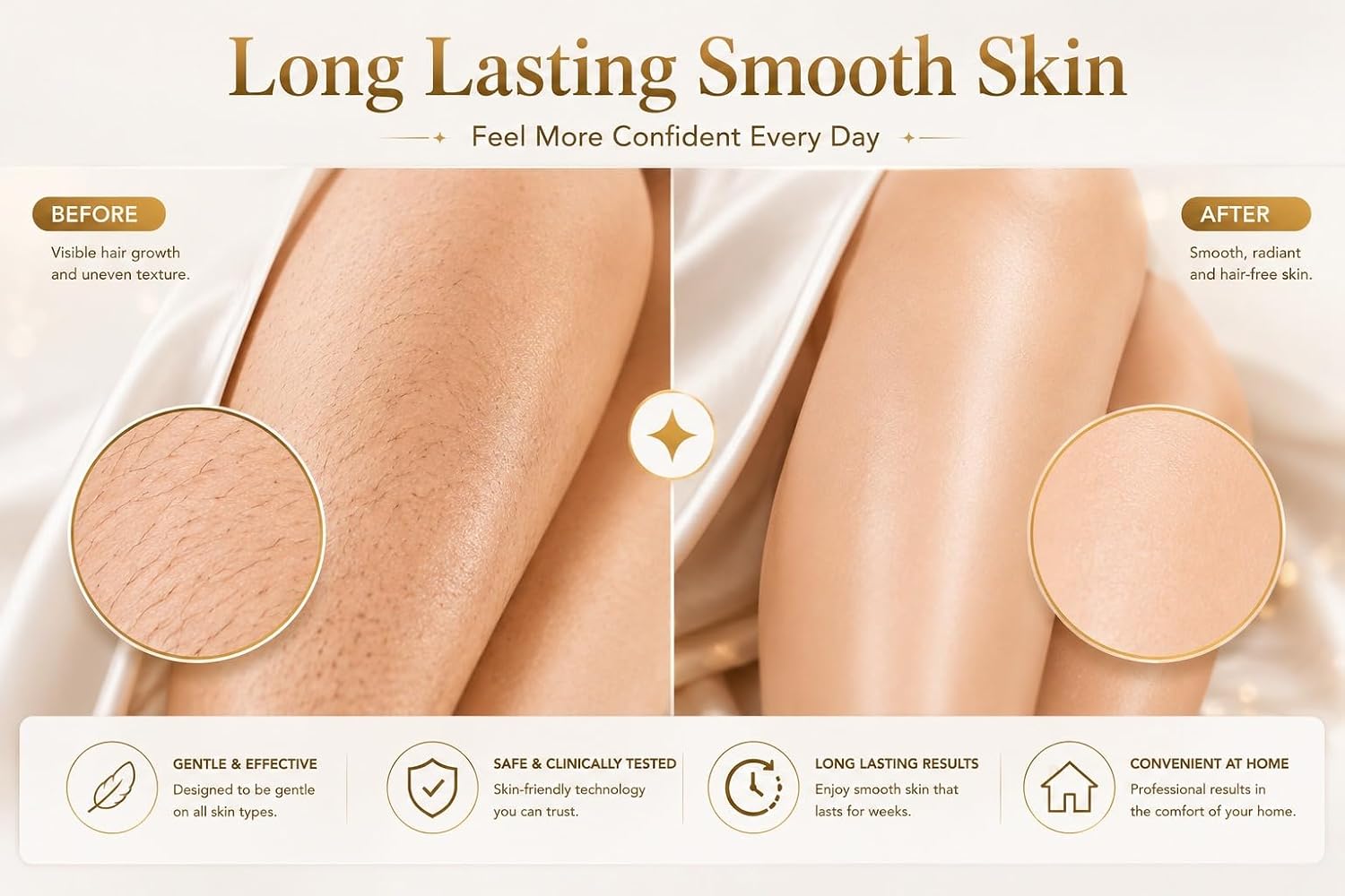 Thumbnail 3 de NEKTLE IPL Hair Removal Device for Women & Men – 999,999 Flashes, 5 Energy Levels, Auto & Manual Modes