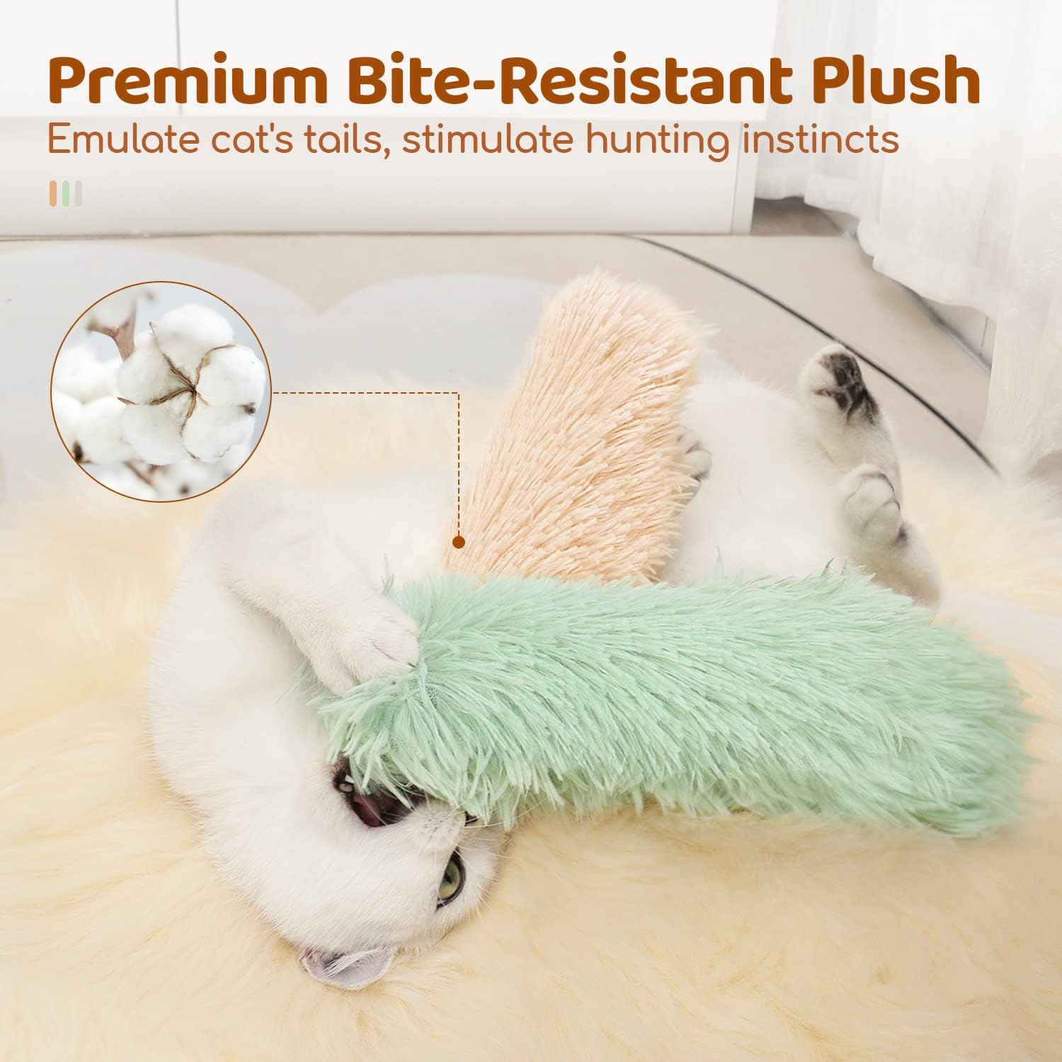 Thumbnail 4 de Potaroma Cat Toys Pillows 3-Pack kitten kicker toys 🐱