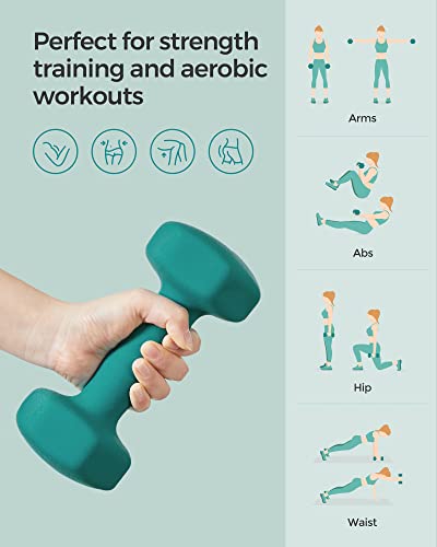 Detalle de SONGMICS Set of 2 Hex Dumbbells, 2 x 3 kg, PVC Coating