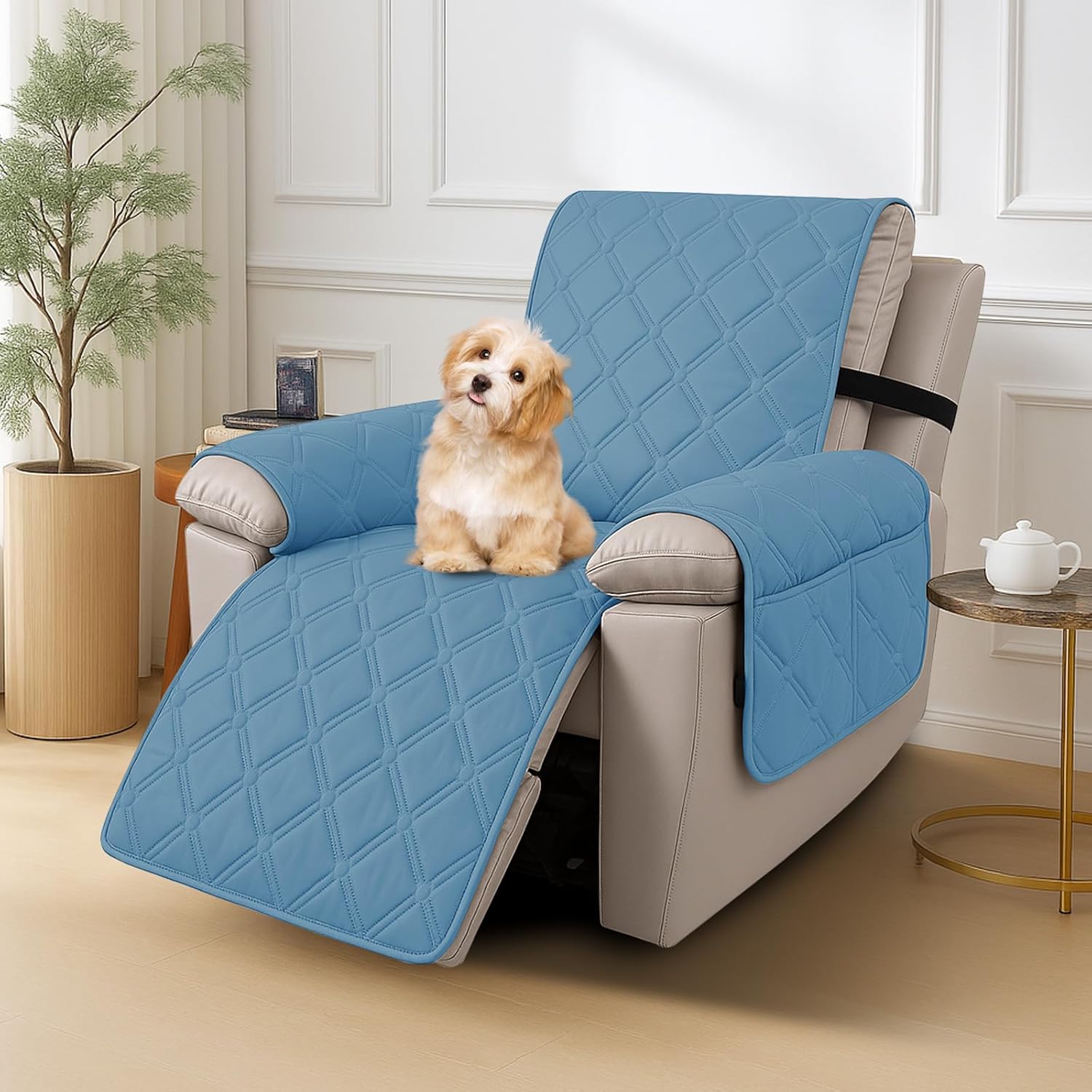 Thumbnail 1 de Ystyle housse 100% étanche pour fauteuil relax inclinable électrique 1 place, bleu aqua