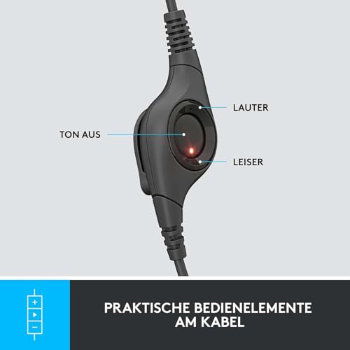 Detalle 2 de Logitech H390 Kopfhörer mit Mikrofon – USB-Headset für klare Gespräche und hohen Tragekomfort