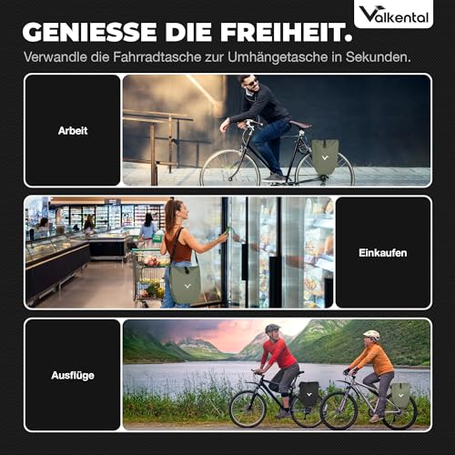 Detalle de Valkental Gepäckträgertasche, wasserdicht & abschließbar – robustes Begleiter-Setup für den Gepäckträger