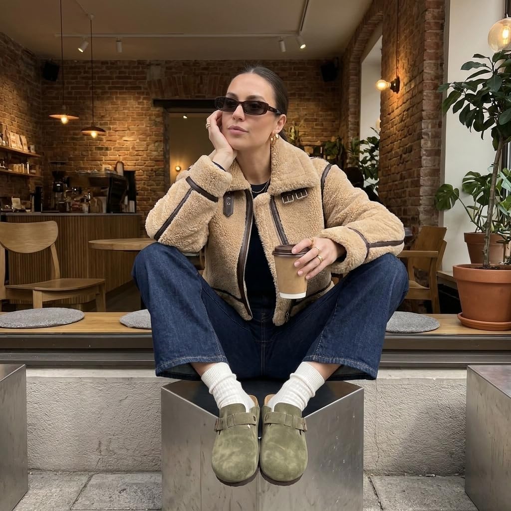 Thumbnail 5 de CUSHIONAIRE Hana suede leather clog slip-on 👡