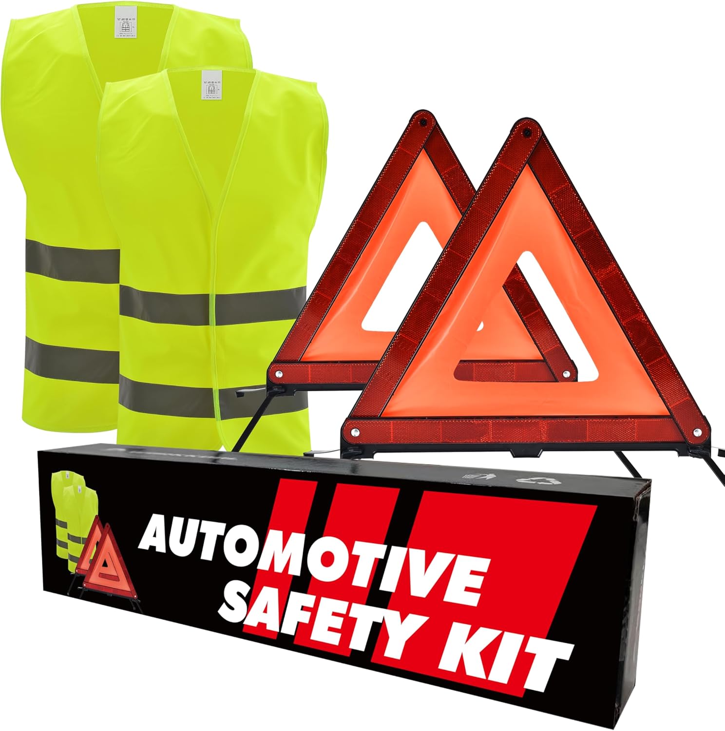 WORKKOOL Professional 2-Pack Warning Triangle Kit