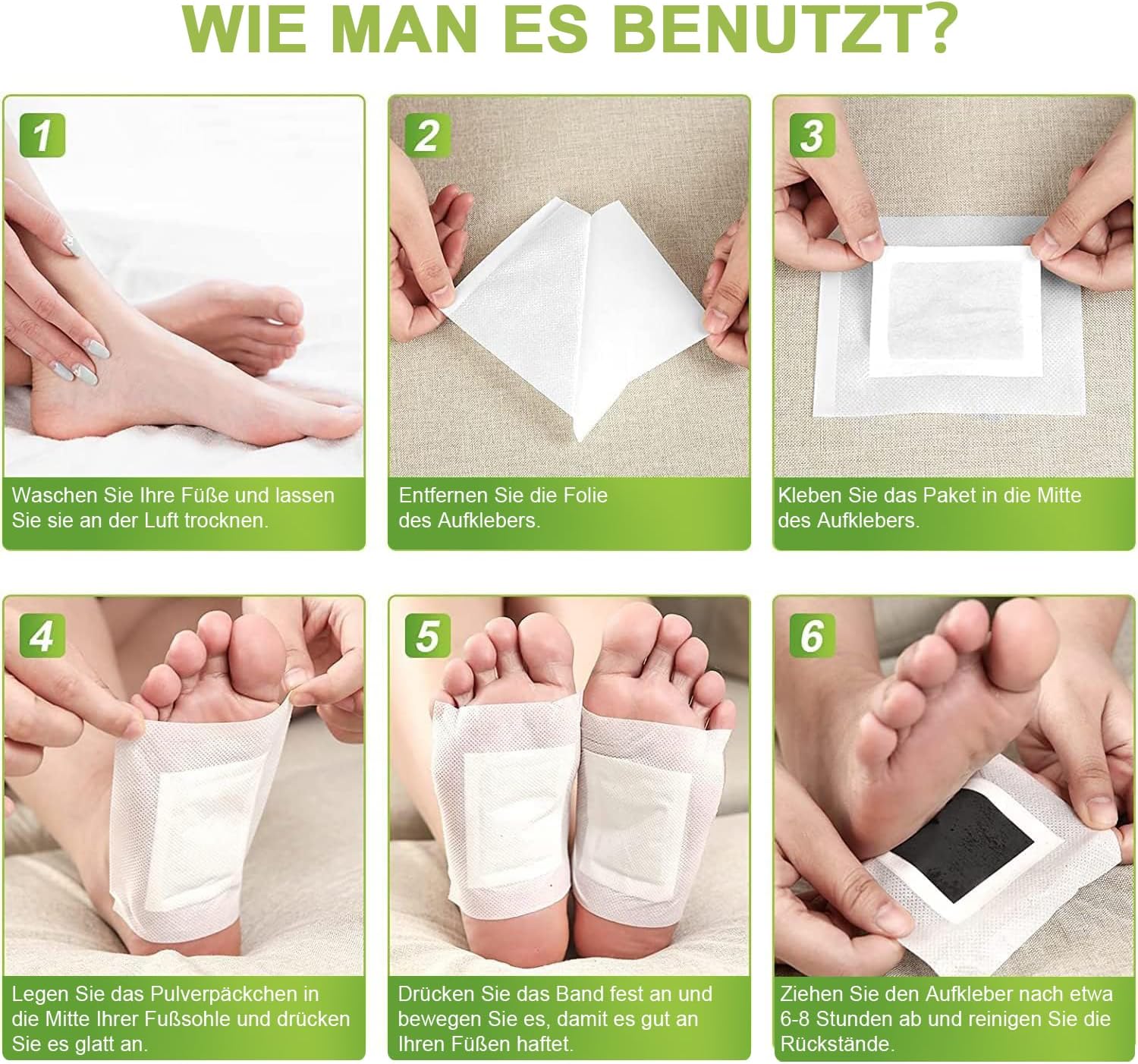 Detalle 2 de Fußkleber 40 Stück für Tiefenreinigung