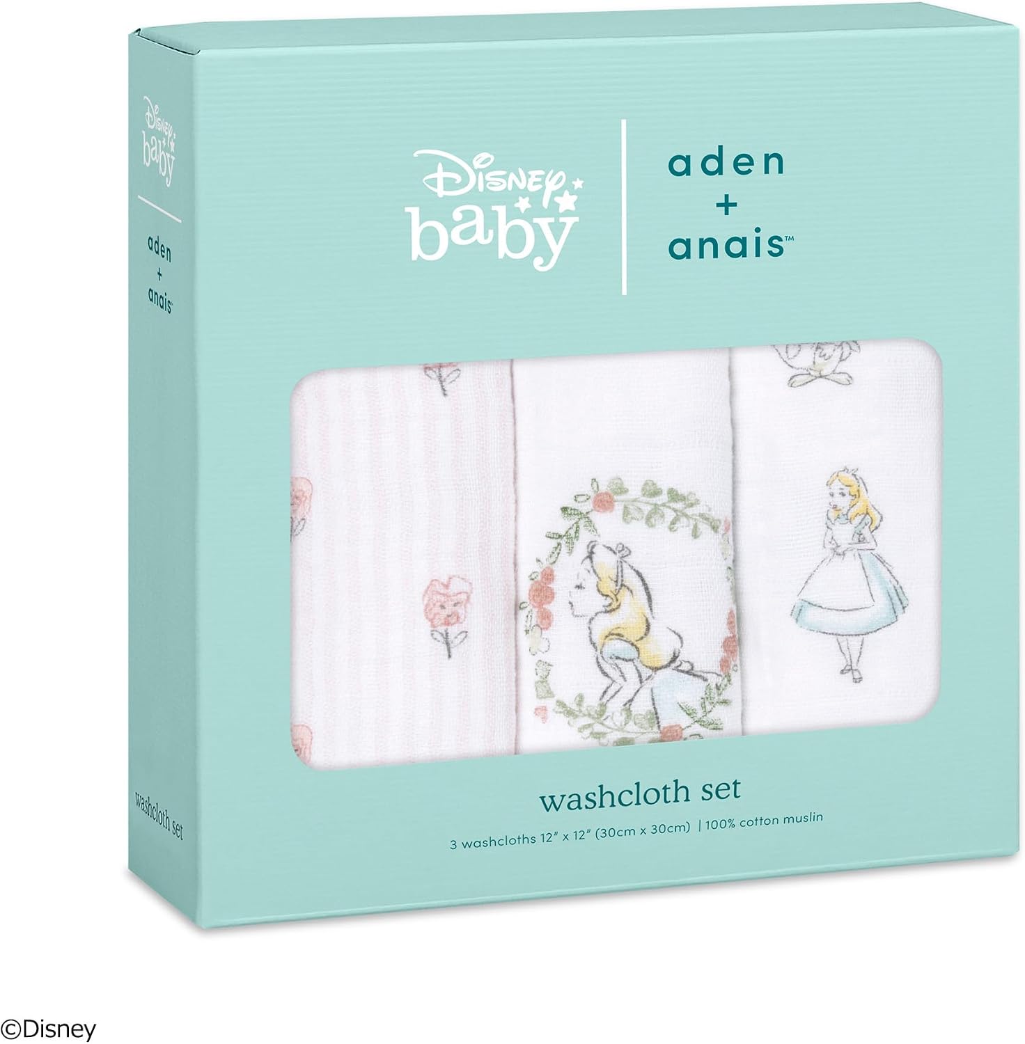 aden + anais WCADABDAWCC30013DI ガーゼタオル 3枚セット 30×30cm アリス柄