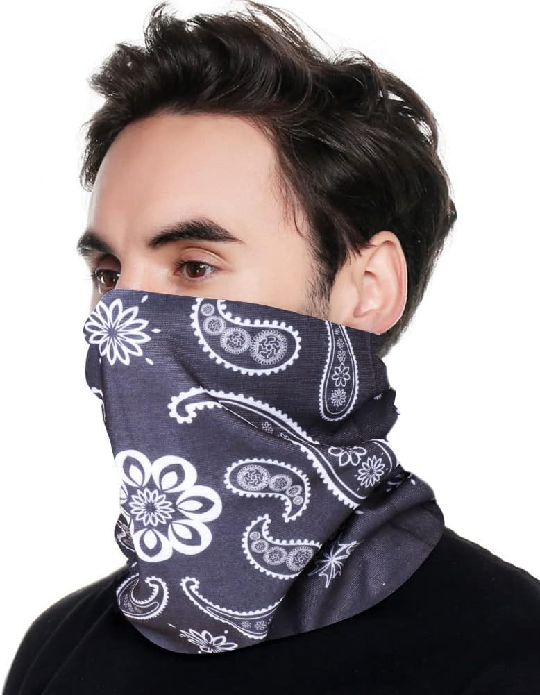 Detalle de 6 Stück Nahtlose Bandanas Multifunktionstuch – elastisches Stirnband & Gesichtsmaske (UV-resistent)
