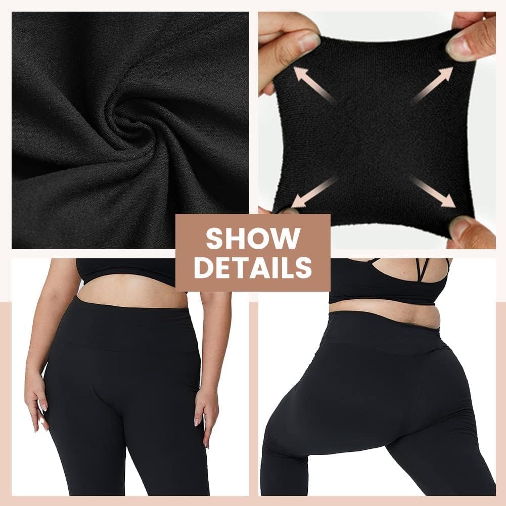 Thumbnail 4 de HLTPRO 3-Pack Plus Size High-Waist Leggings (X-Large–4X) for Workout, Yoga & Everyday