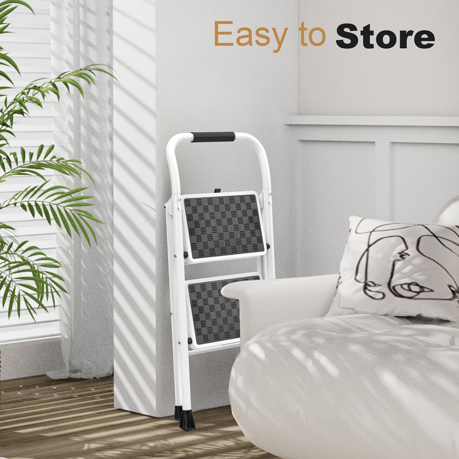 Thumbnail 4 de HBTower Folding Step Ladder, 2-Step