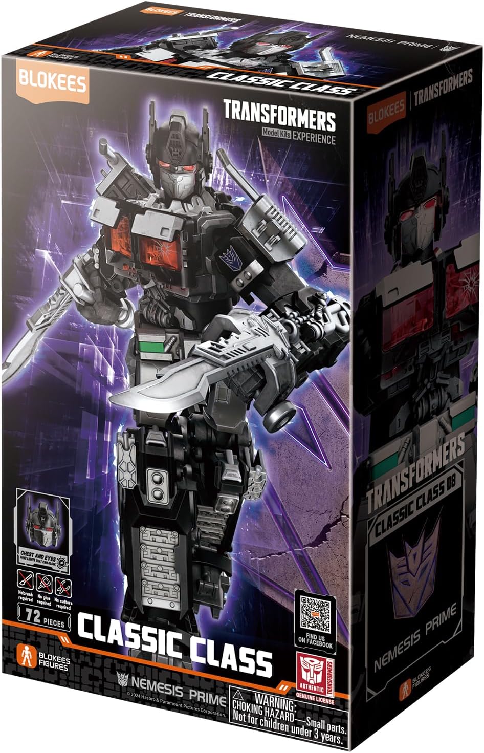 Detalle 2 de BLOKEES CC08 ネメシスプライム 組み立て式フィギュア、20か所可動ジョイント
