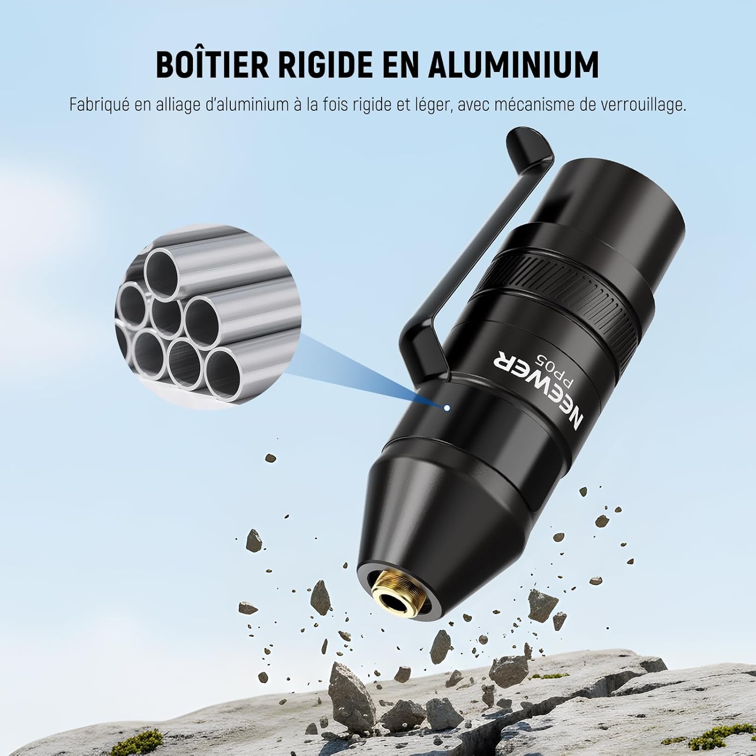 Detalle de NEEWER PP05 : adaptateur audio TRS 3,5 mm vers XLR 3 broches avec conversion d’alimentation