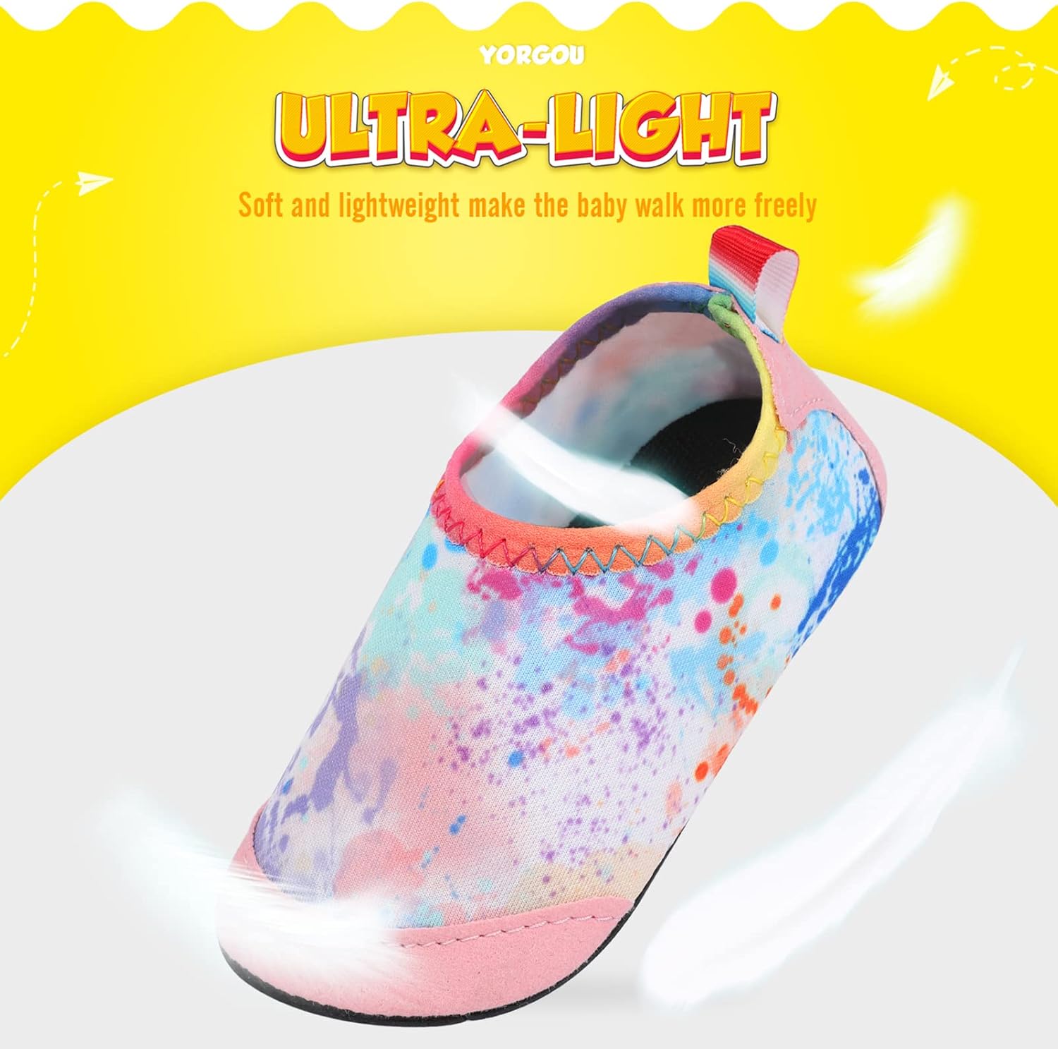 Thumbnail 3 de Yorgou toddler water shoes: lightweight barefoot aqua socks with non-slip EVA sole