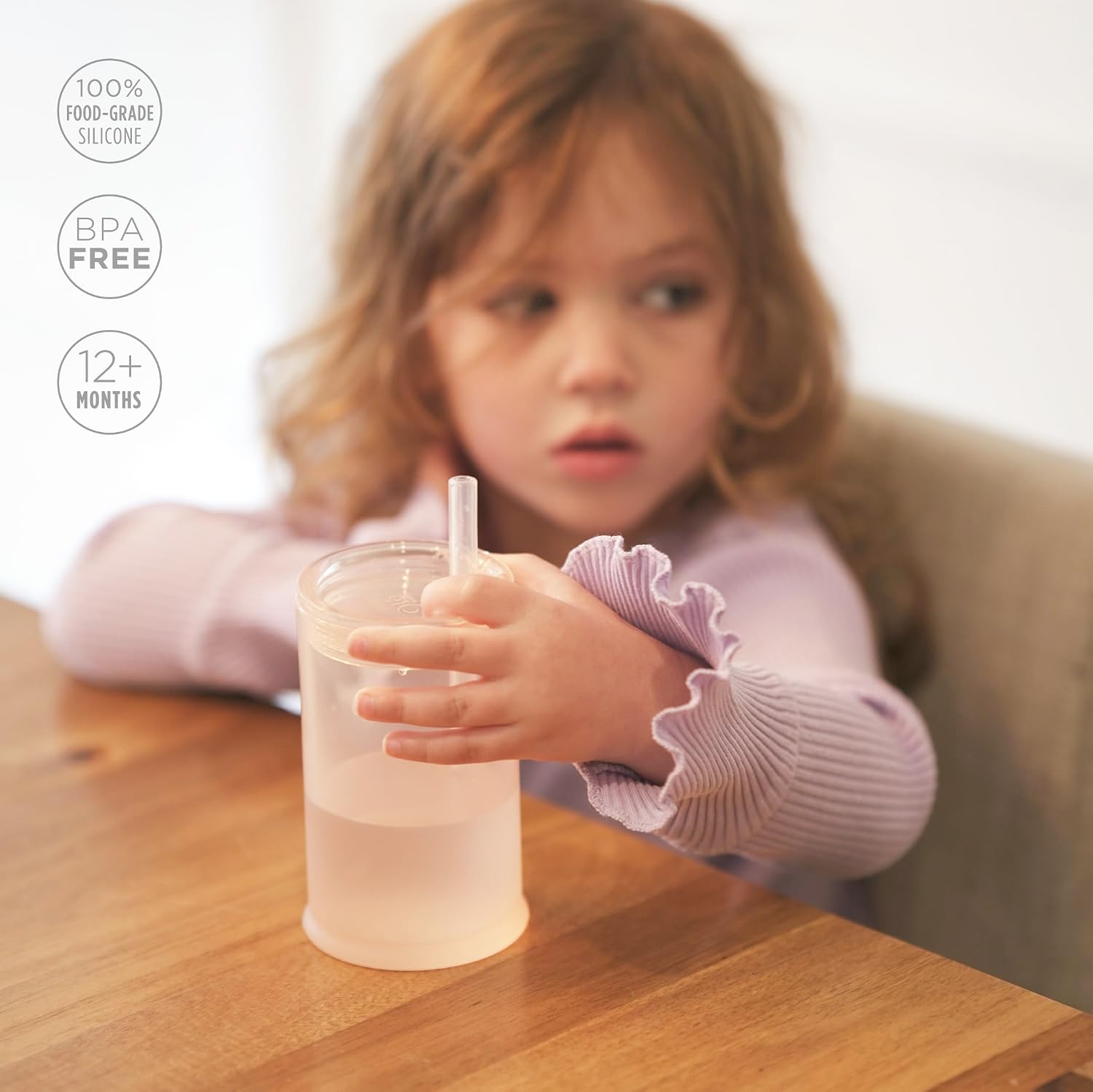 Thumbnail 3 de Olababy 62000 Silicone Straw Sippy Cup, Coral, 9 oz