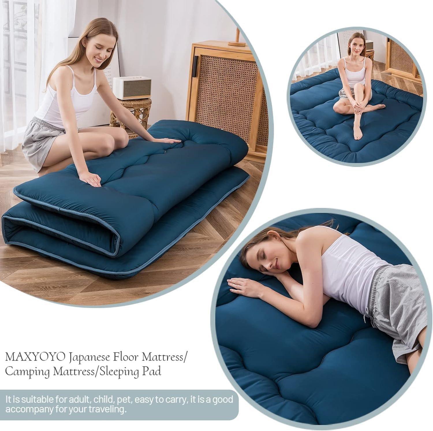 Thumbnail 3 de MAXYOYO Japanese floor futon mat Double
