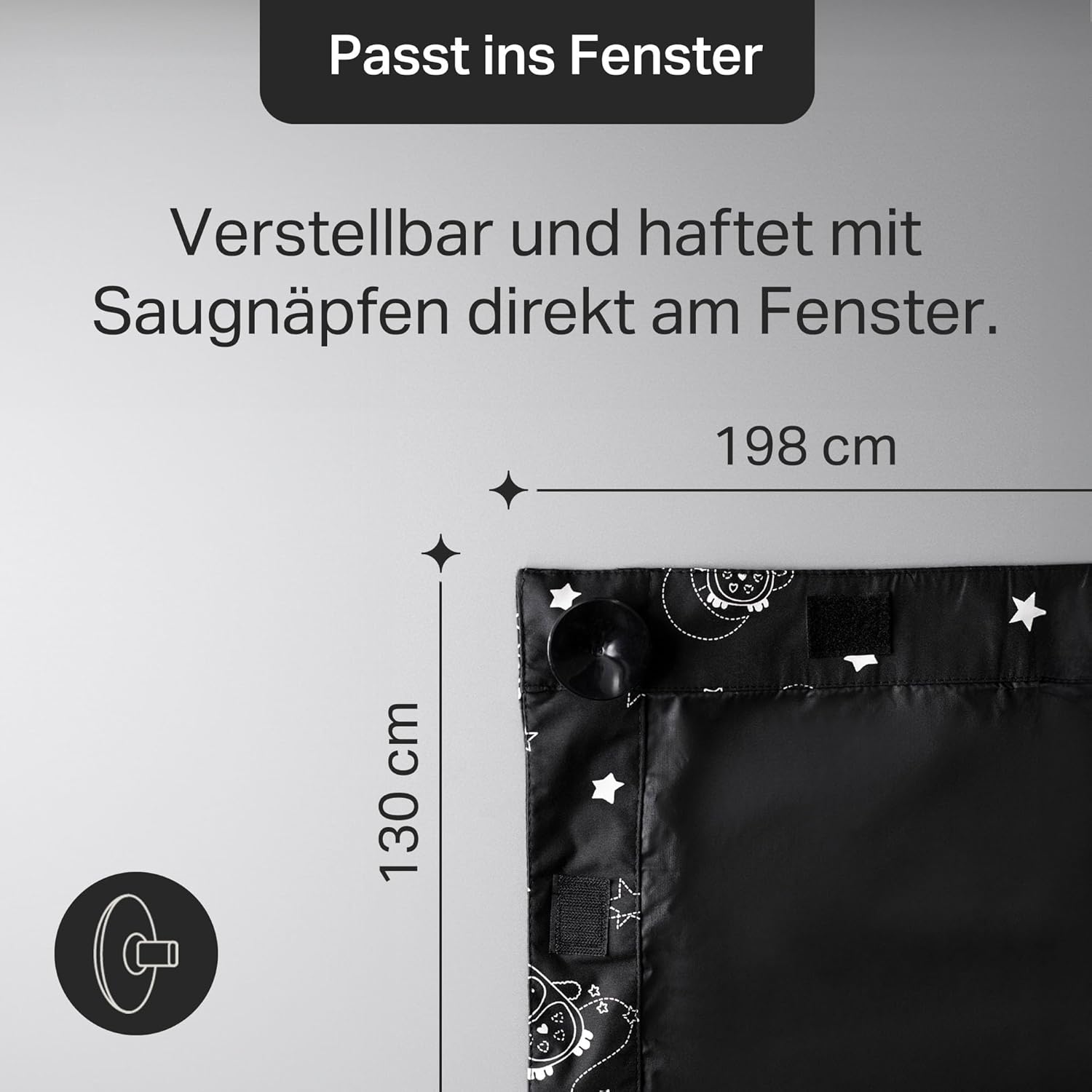 Detalle 2 de Tommee Tippee Sleeptight Tragbares Verdunkelungsrollo Large 1,30 x 1,98 m