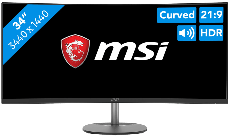 Detalle de MSI PRO MP341CQDE 34" Ultrawide Monitor
