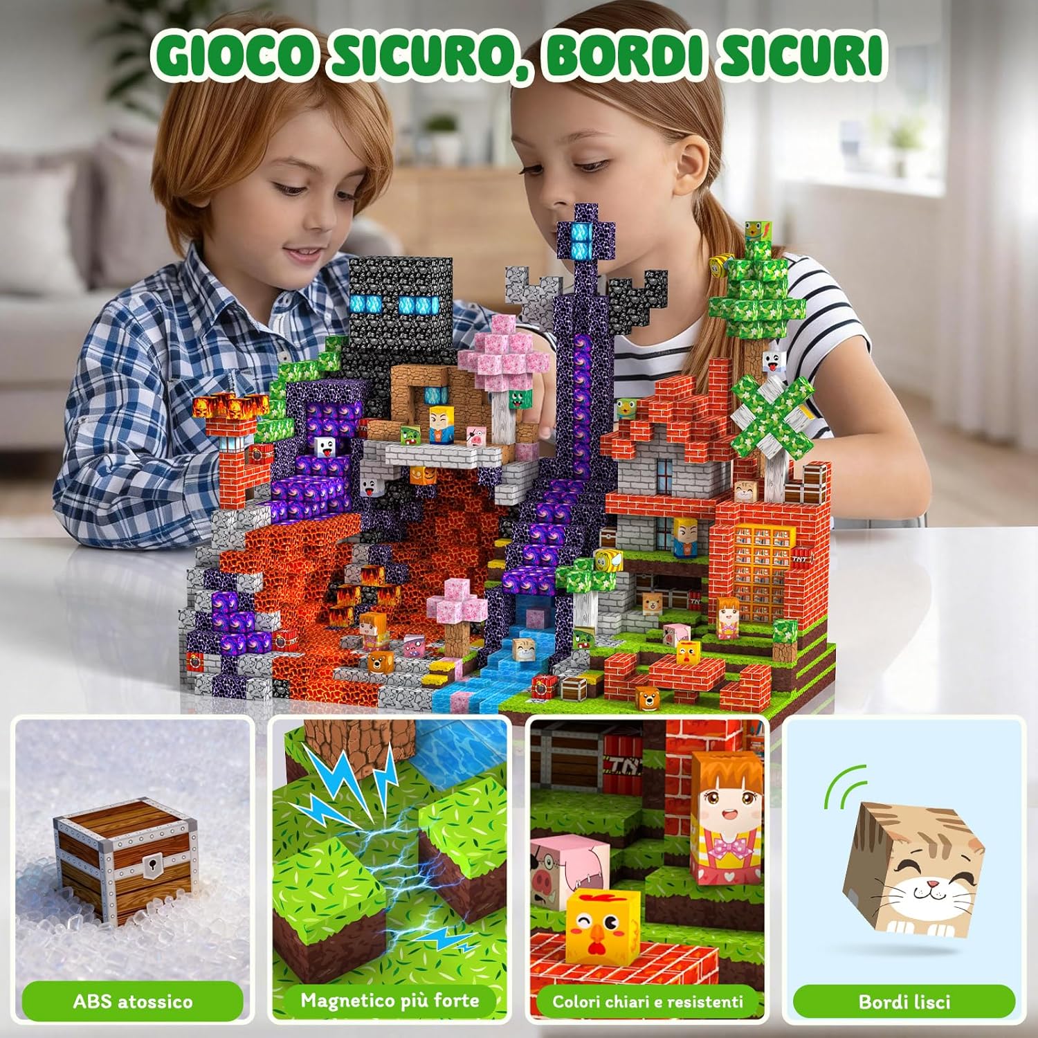 Thumbnail 5 de Crifeton Costruzioni Magnetiche per Bambini da 150 Pezzi (2 cm) – Cubi Magnetici 3+ per imparare e costruire