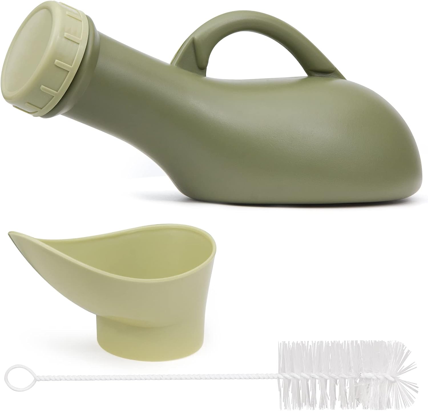 Spill-proof 1000ml Portable Urine Bottle with Screw-On Lid (Unisex, PP plastic)