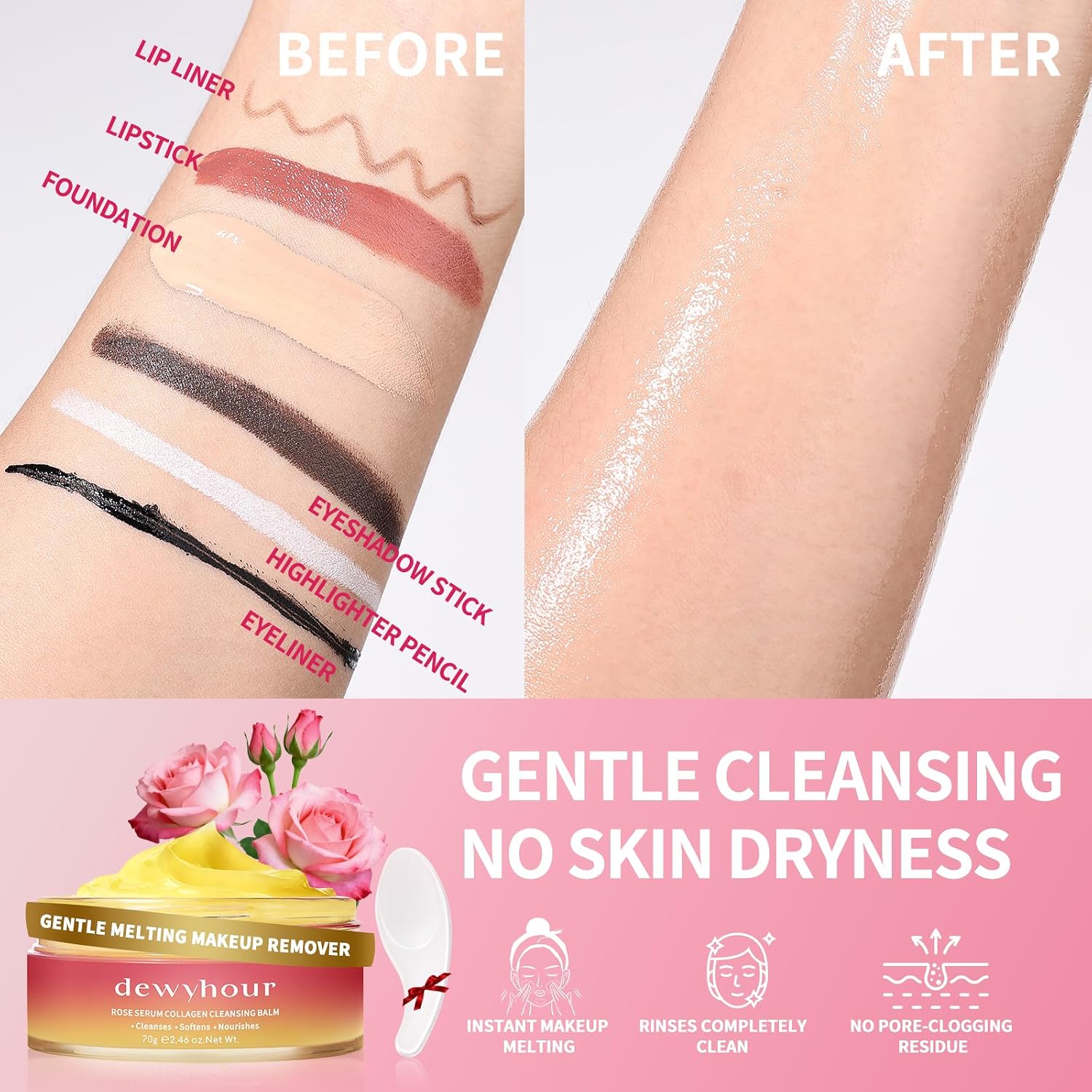 Detalle 2 de dewyhour Makeup Cleansing Balm, 2.46 oz