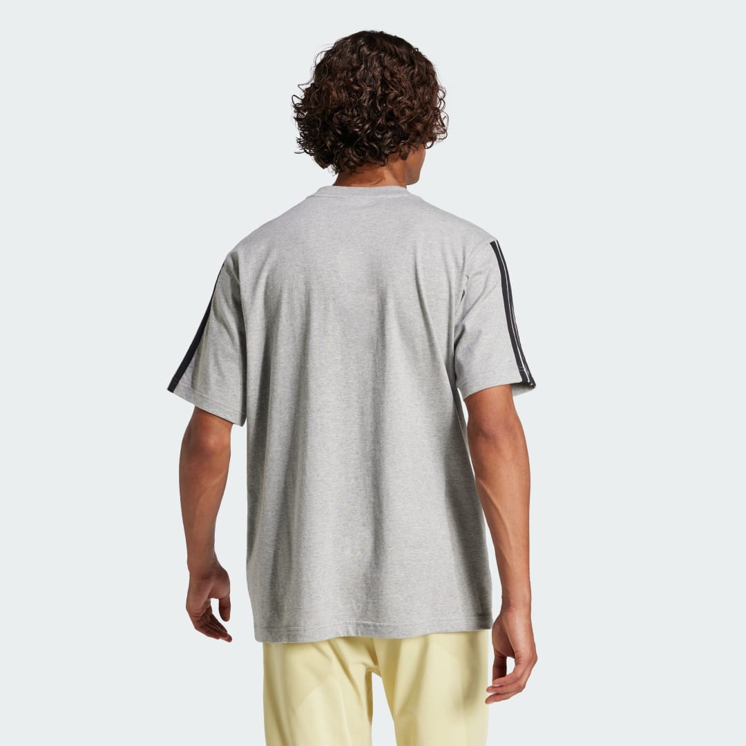 Thumbnail 1 de Camiseta Essentials Single Jersey 3 bandas de Adidas - Gris