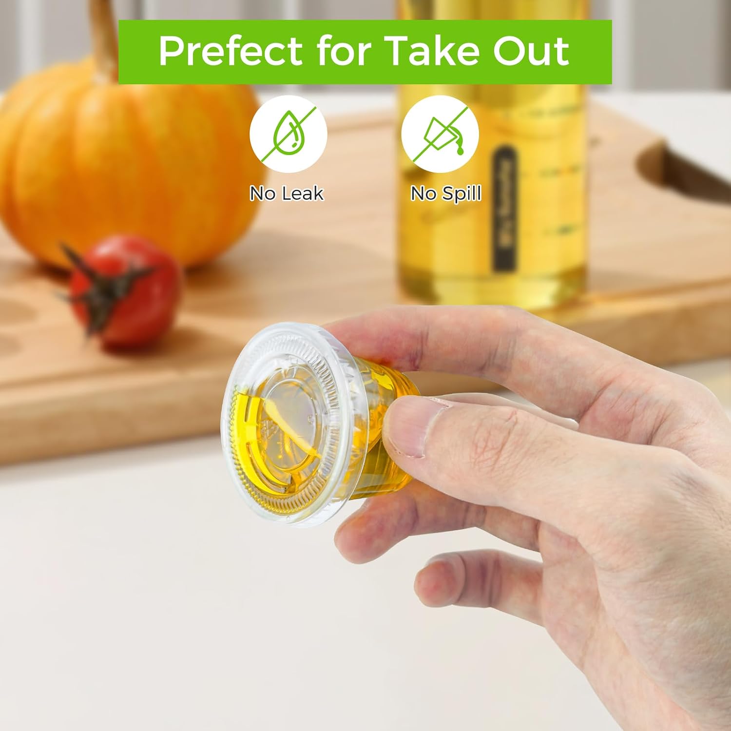 Detalle de Dealusy 360 Set 1 oz Jello Shot Cups with Lids — Sturdy, Leak-Proof, Food Safe (360 Pack)