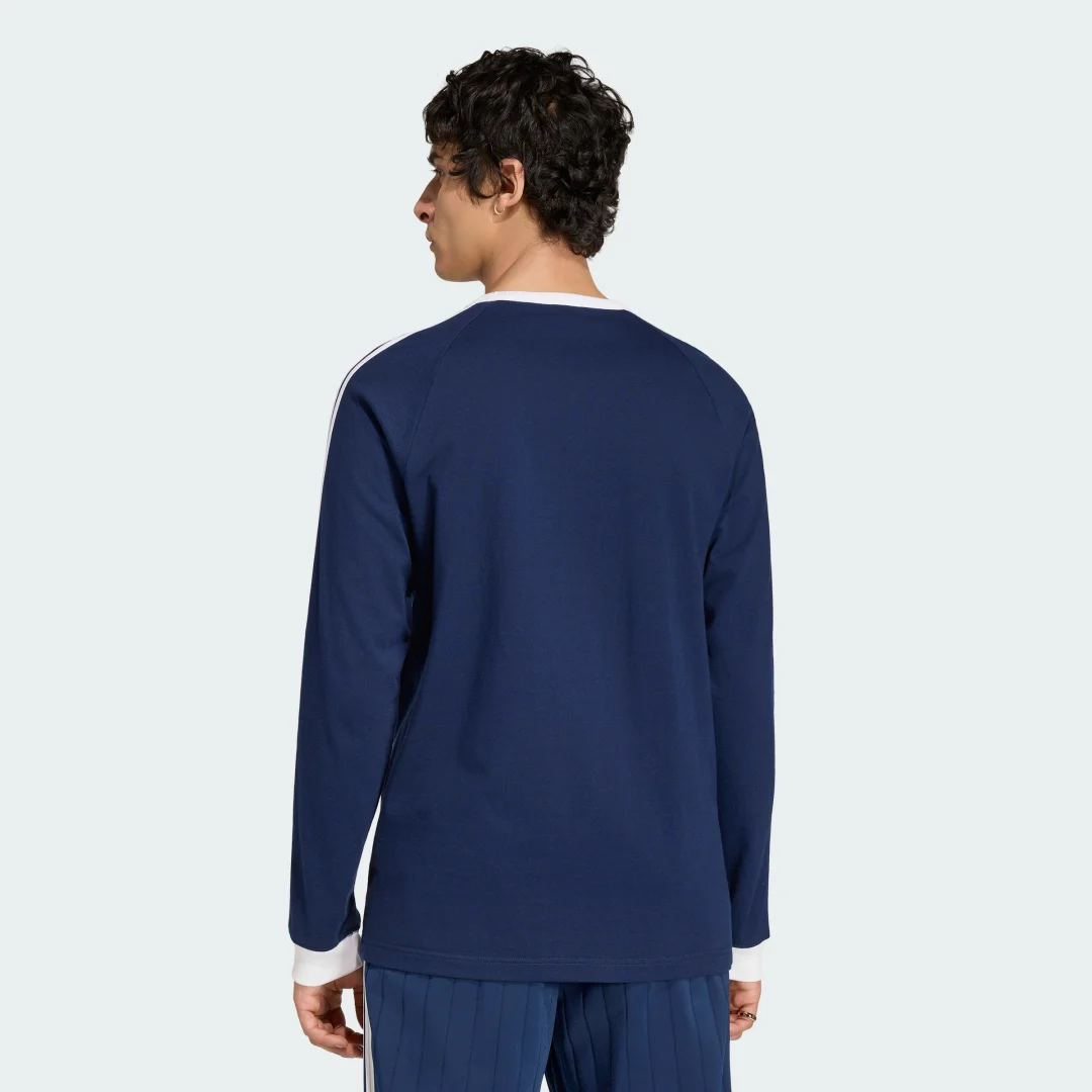 Thumbnail 1 de Camiseta Manga Larga 3 Stripes de Adidas: color Azul, estilo y versatilidad para el día a día