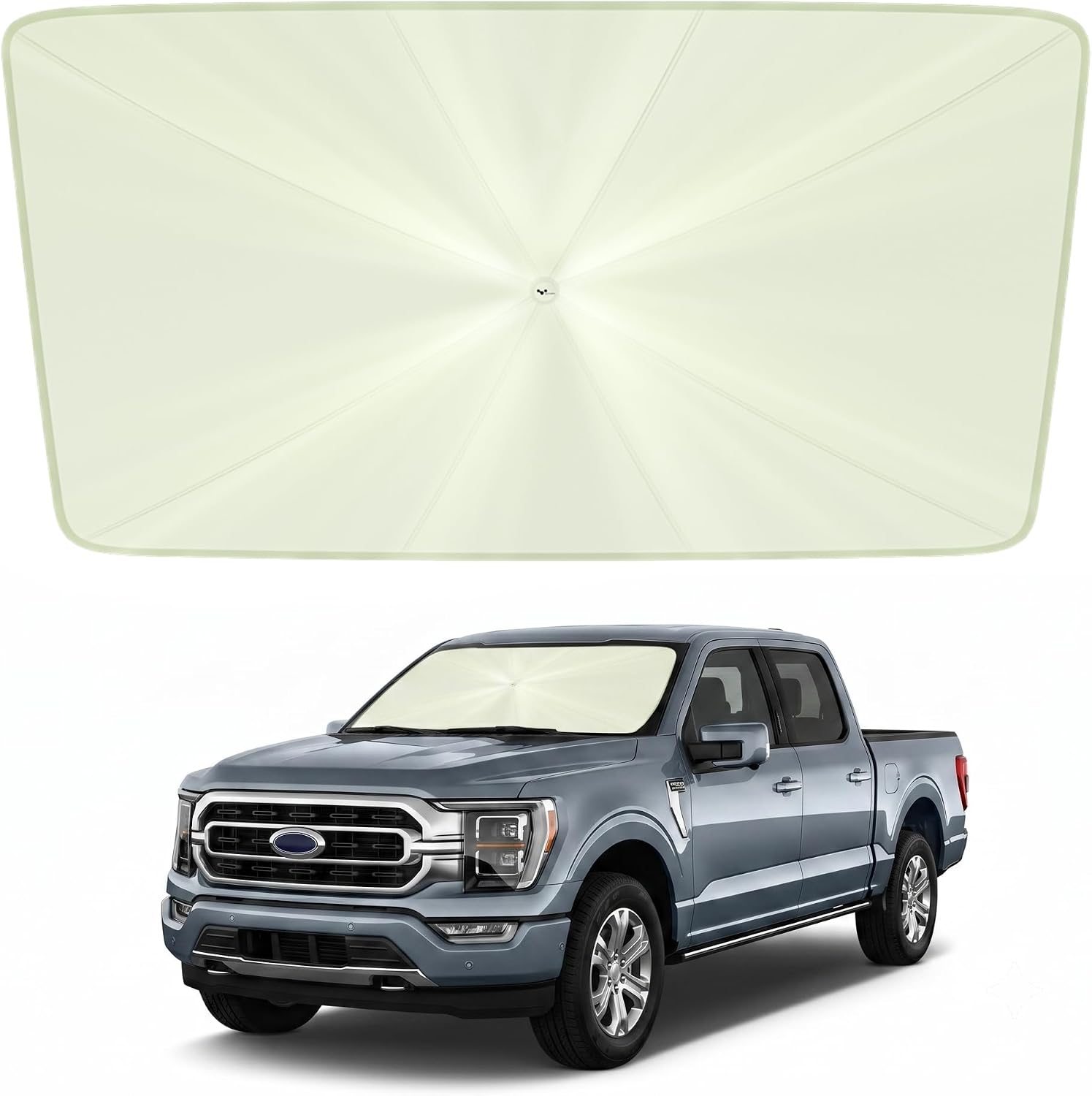 Thumbnail 6 de helloleiboo Car Windshield Sun Shade Umbrella (57" x 32") with 5-Layer UV & Heat Protection Coating