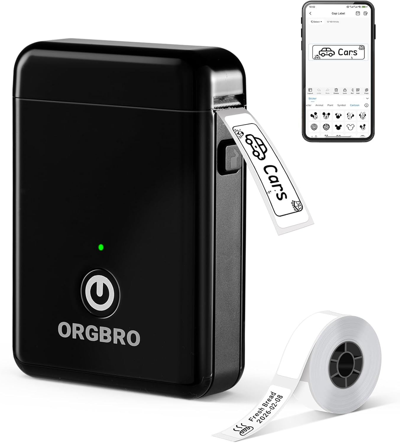 ORGBRO X1 Etiquetadora portátil Bluetooth