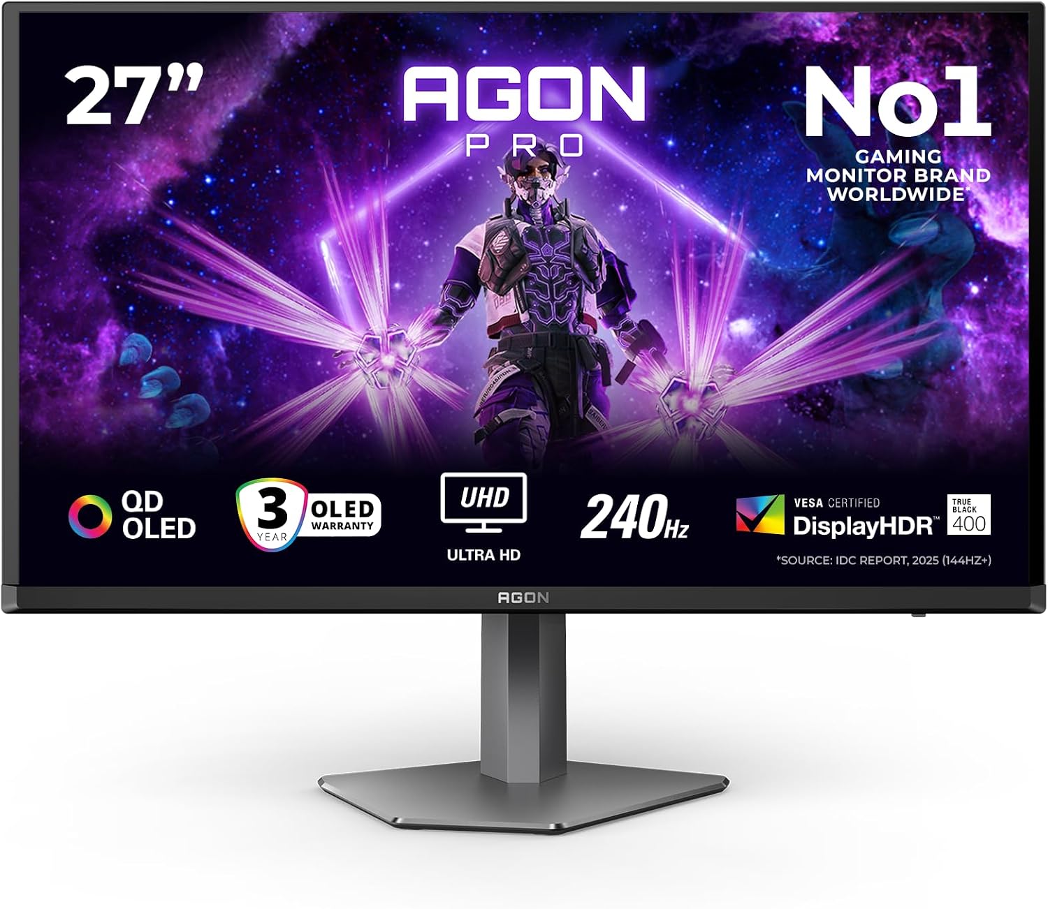 Detalle de AOC AG276UZD 26.5-inch UHD Monitor: 240Hz QD-OLED for Fluid Gaming