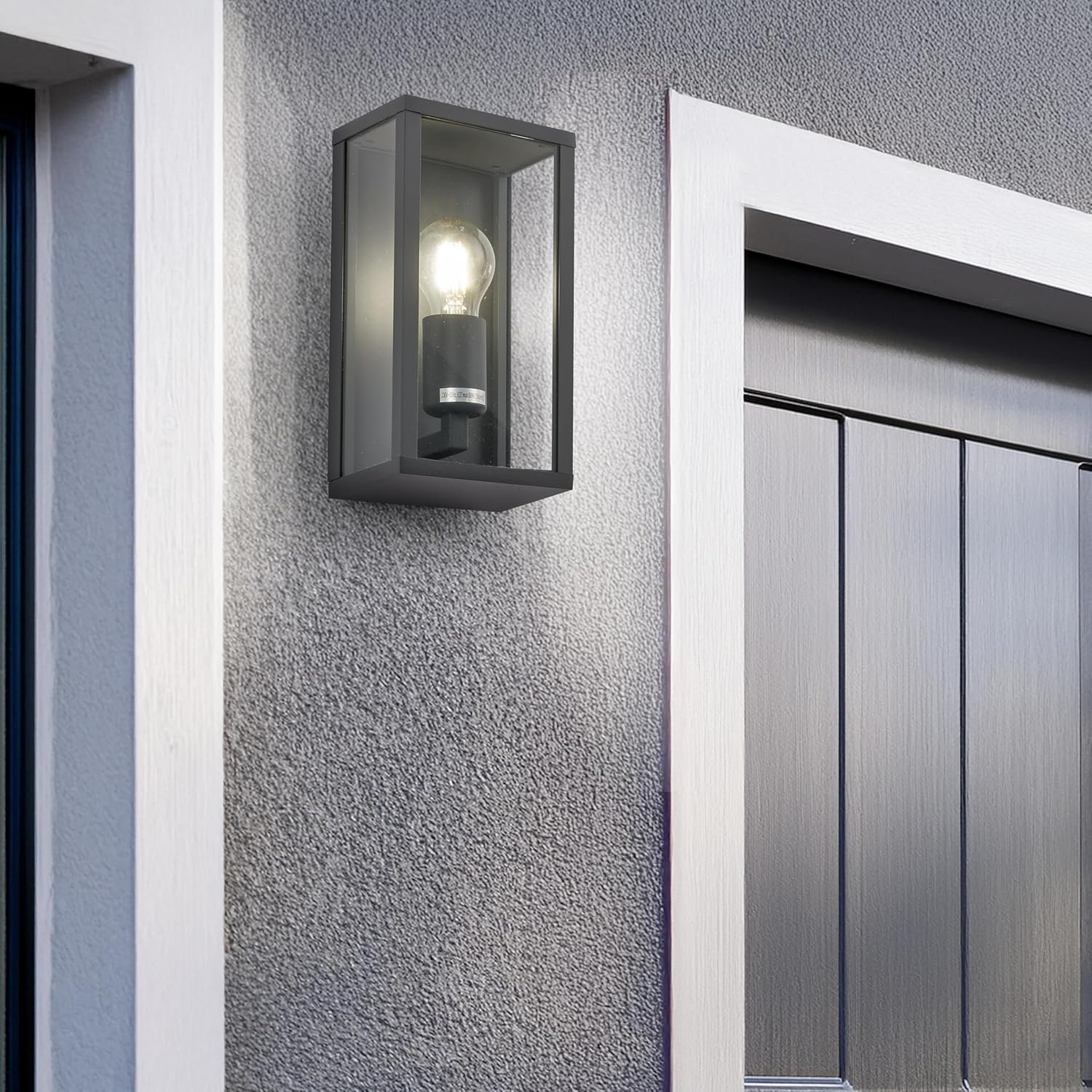 Detalle 2 de TRIO Potelets Hudson: lampe d'extérieur en aluminium moulé anthracite (1 ampoule, non incluse)