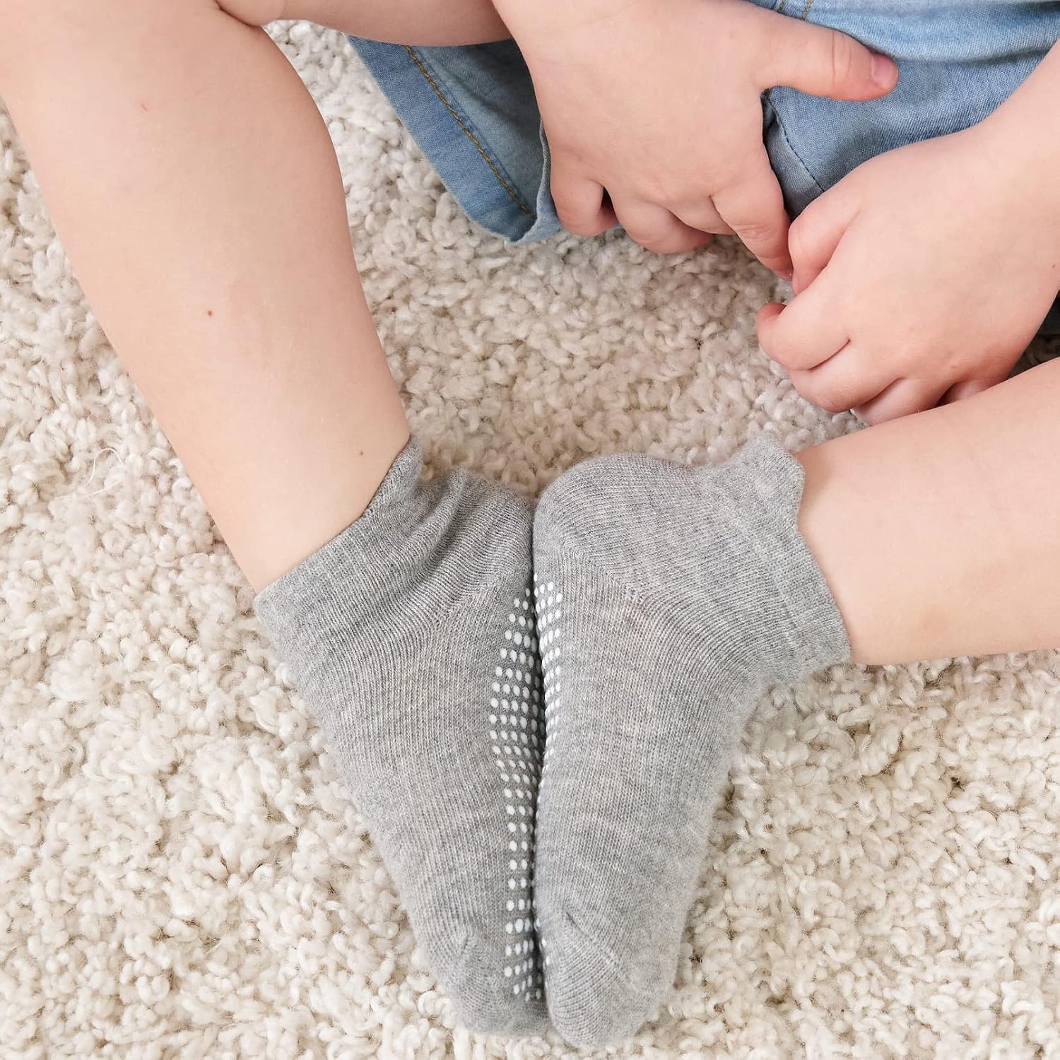 Thumbnail 6 de Zaples Baby Non Slip Grip Ankle Socks (9-Pair Set) with Non Skid Soles