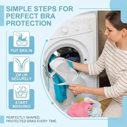 Detalle de YIPFEN 4 Salva Reggiseno in Rete per Lavatrice – Protezione e Versatilità per il bucato delicato