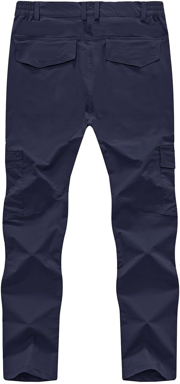Detalle de Rdruko Men's Hiking Pants, Lightweight Quick-Dry, Water-Resistant, 6 Pockets