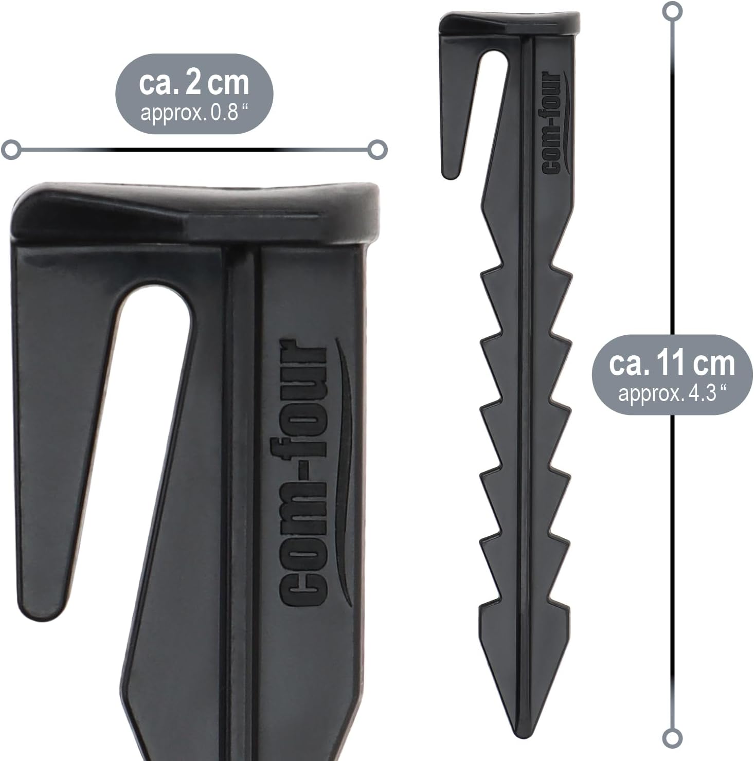 Thumbnail 5 de Com-four: 100 picchetti per fissaggio cavi robot rasaerba – ancoraggi in plastica UV resistente