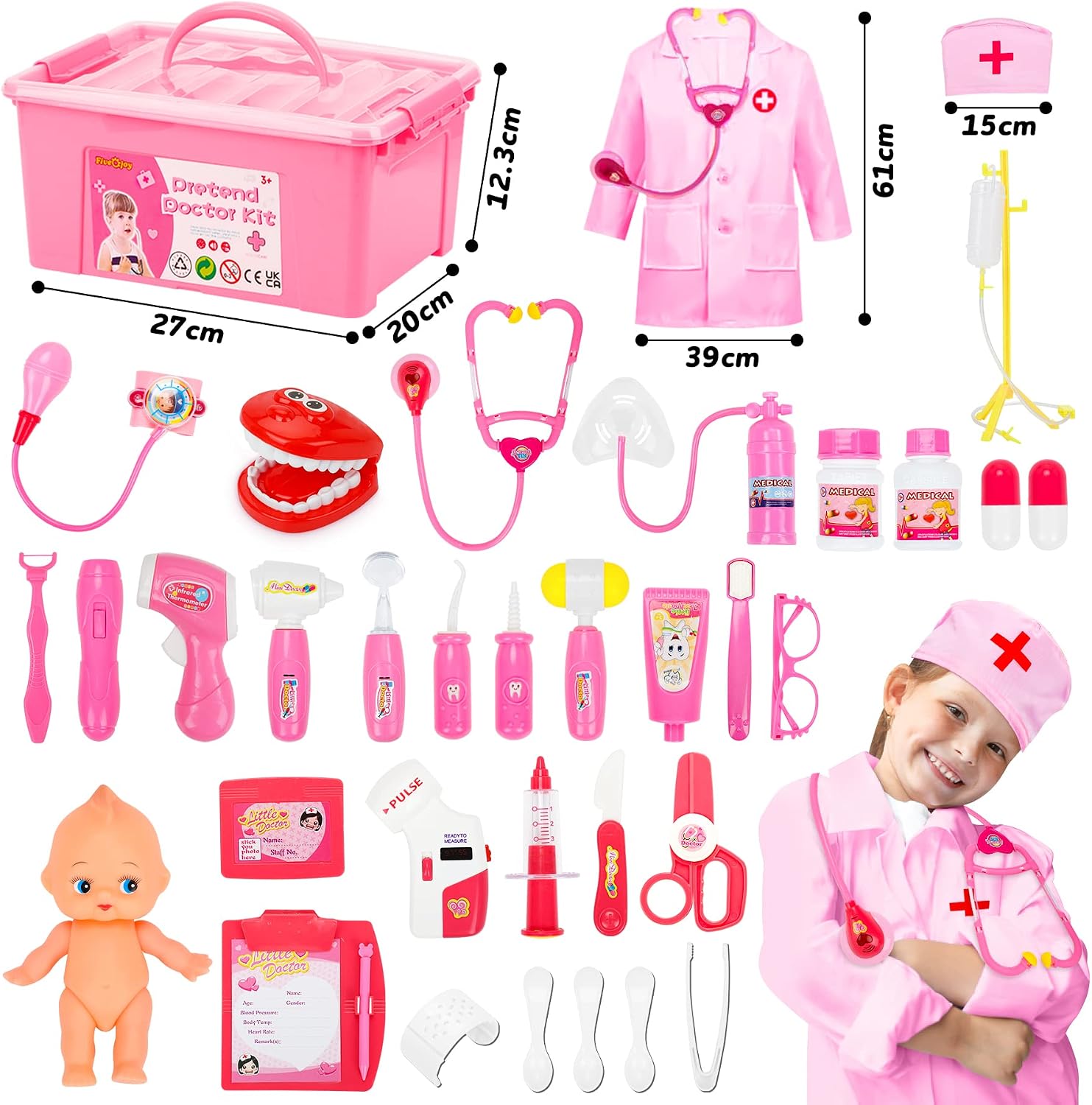 Detalle de Fivejoy Valigetta Dottore Bambini 34 pezzi