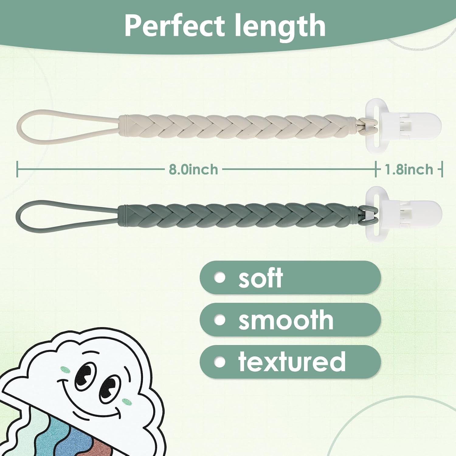 Thumbnail 4 de Silicone Pacifier Clips