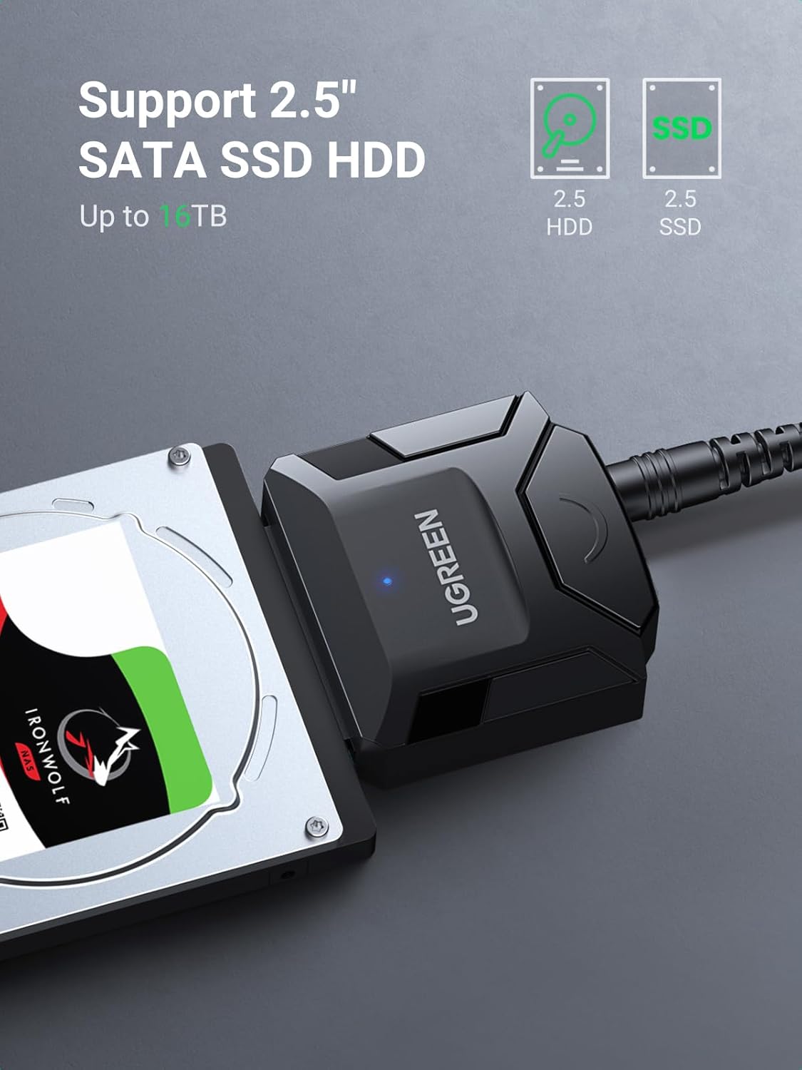 Thumbnail 1 de UGREEN SATA to USB adapter cable for 2.5-inch drives