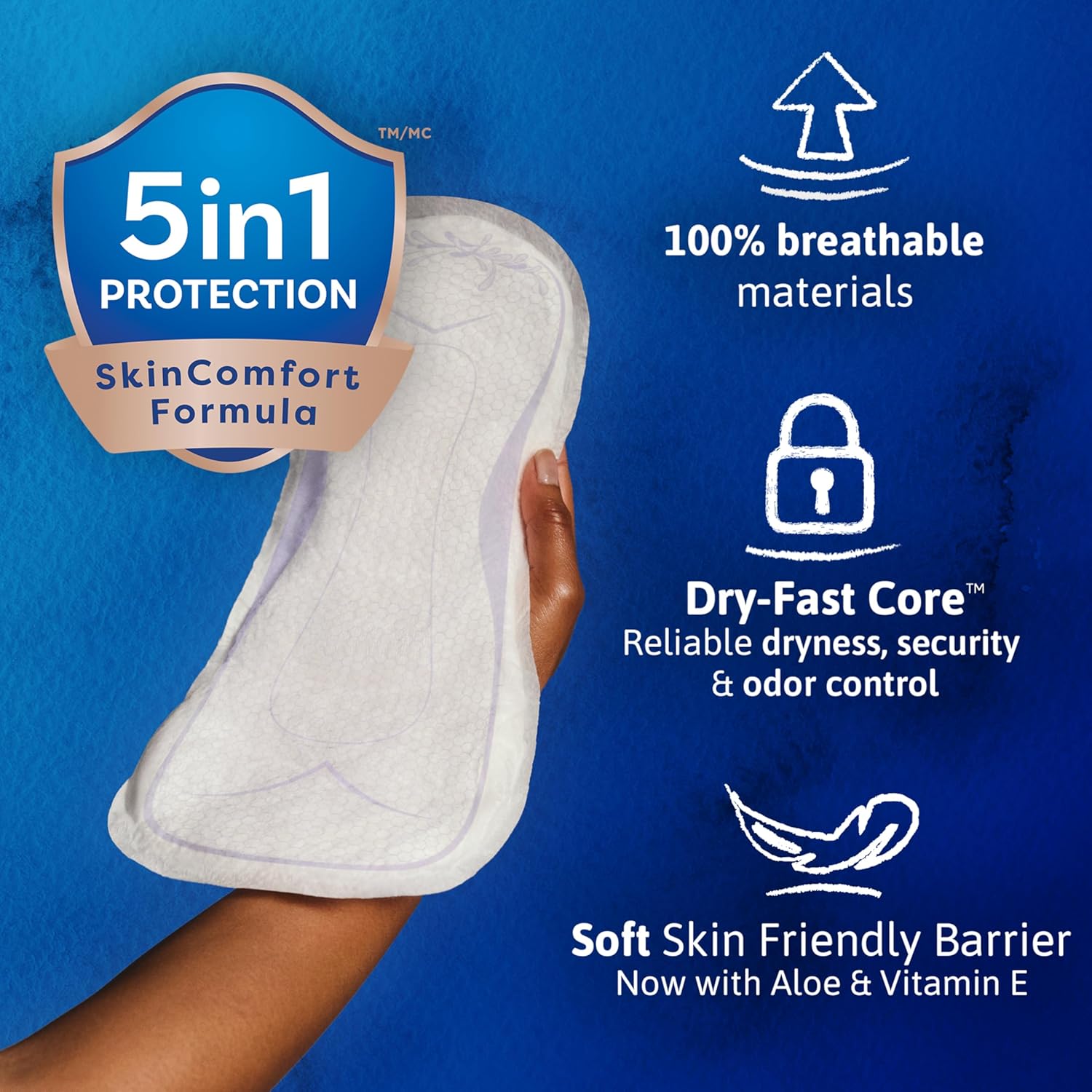 Thumbnail 1 de TENA Sensitive Care Overnight Pads 135 count 🩲