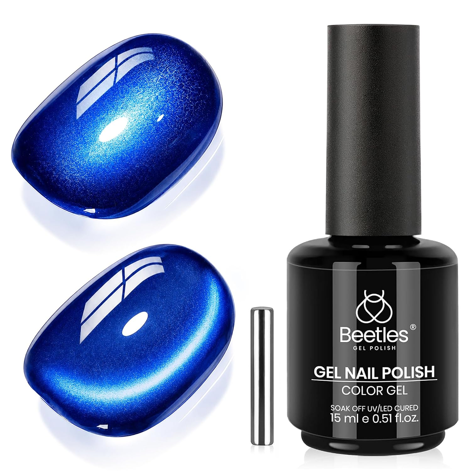 Detalle de Beetles Navy Blue Cat Eye Gel Polish