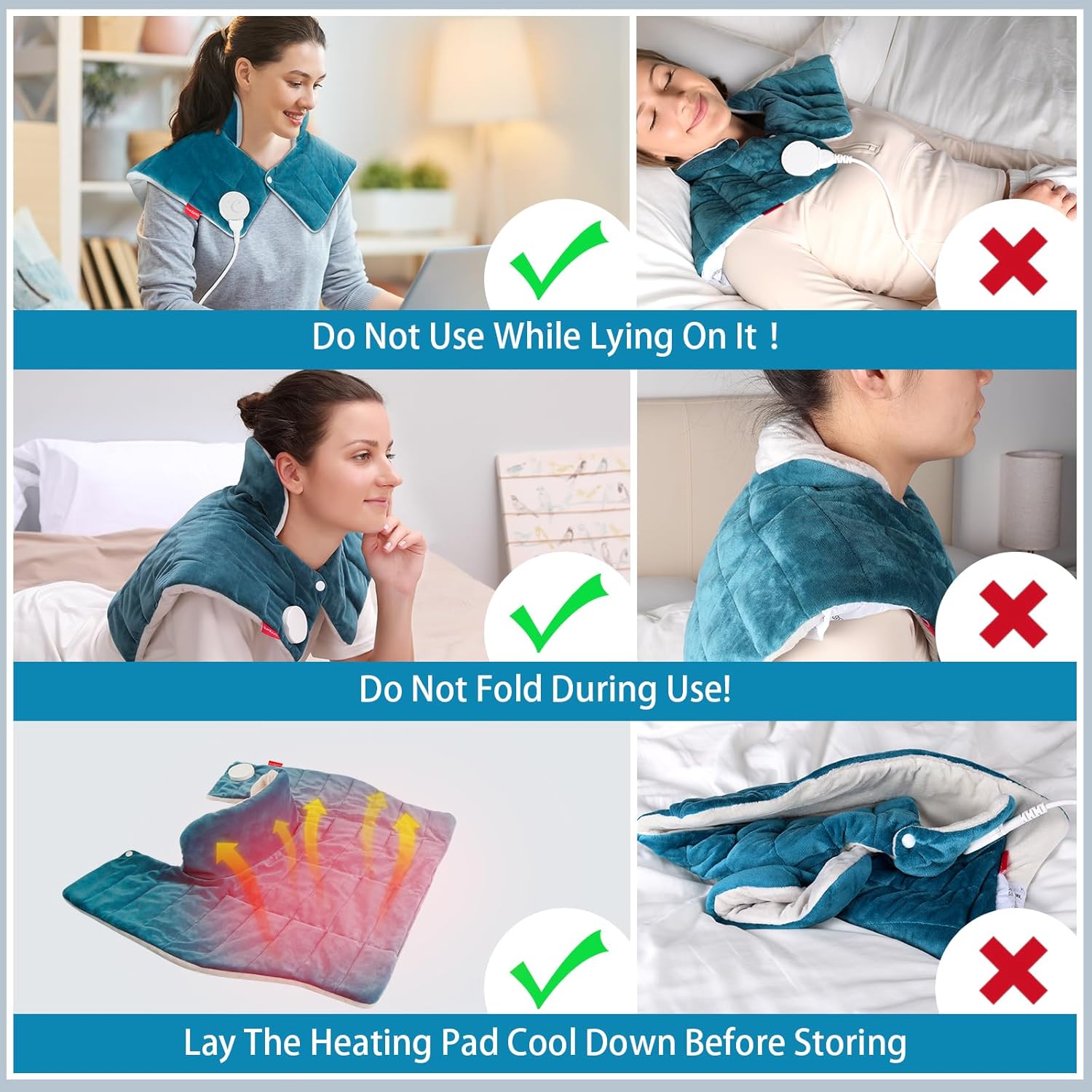 Thumbnail 6 de Comfytemp K9015 Weighted Heating Pad for Neck, Shoulders and Back, 9 Heat Settings