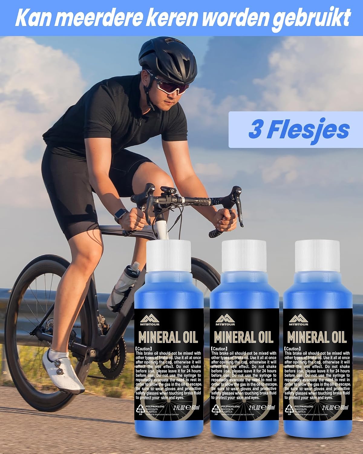 Detalle de mtbtour RU-M01 ontluchtingskit voor MAGURA-remmen met 180 ml minerale olie