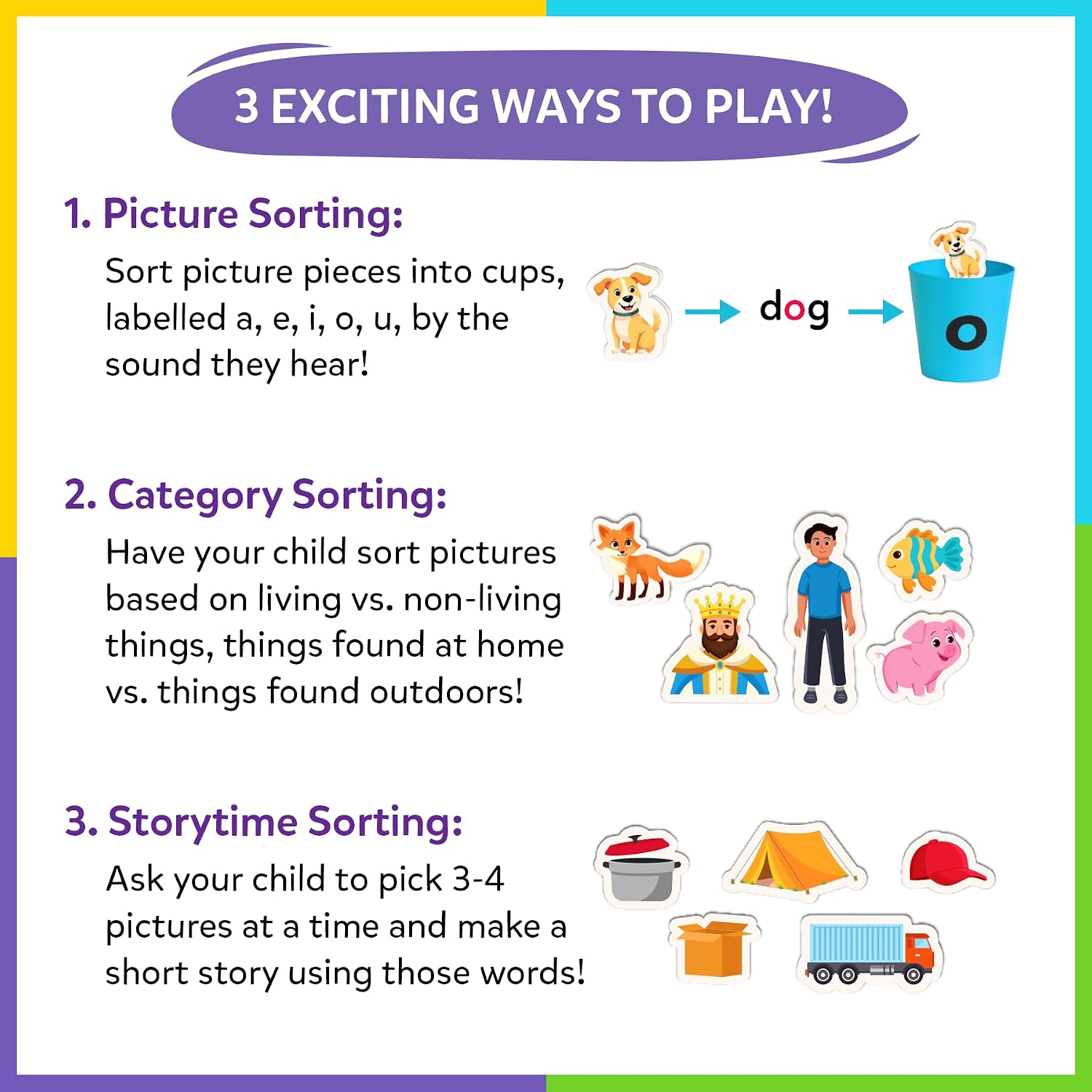 Thumbnail 6 de Skillmatics Phonics Sorting Toy with 100+ Picture Pieces